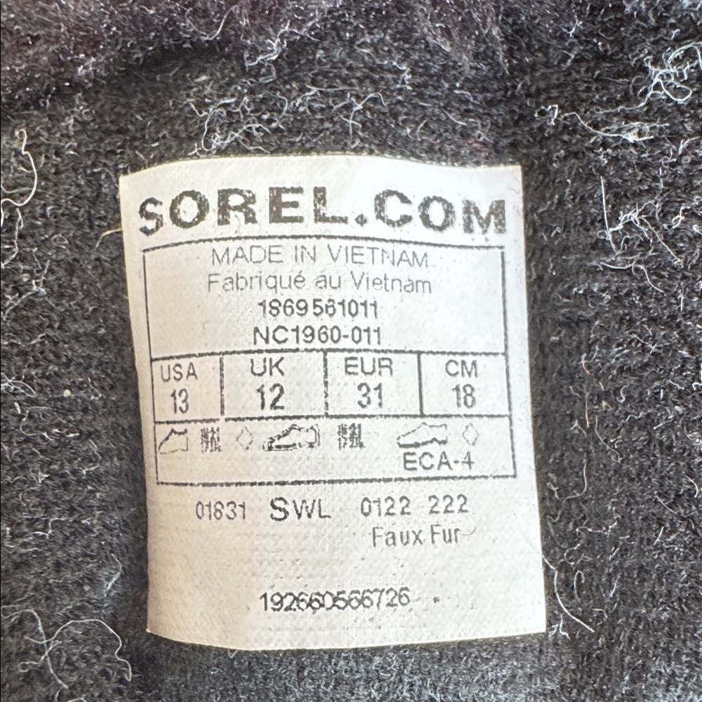 Kids LIKE NEW Sorel Black and Blue Winter Boots - Picture 6 of 6